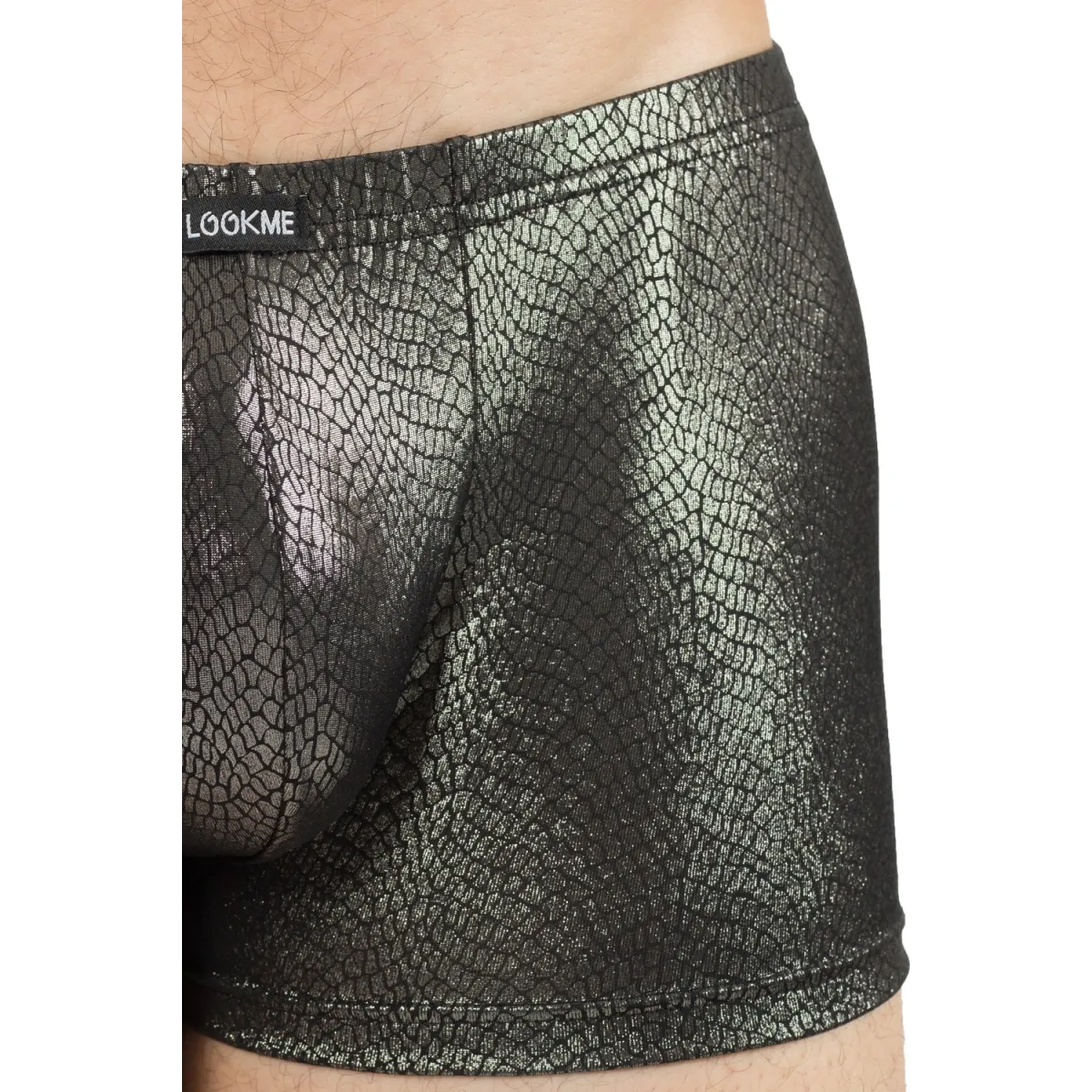 Silberner Herren-Boxer Reptile 60-67 von Look Me | Fesselliebe.de