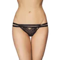 Schwarzer T-String Lota von 7-Heaven
