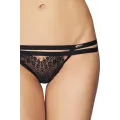 Schwarzer T-String Lota von 7-Heaven