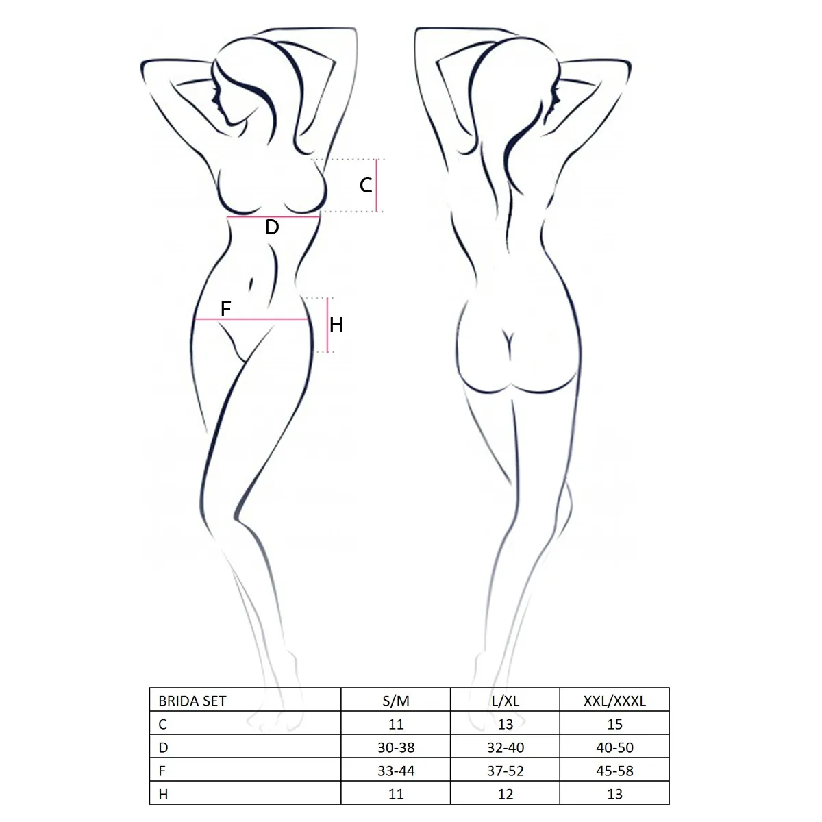 Schwarzes Set Brida von Passion | Fesselliebe.de