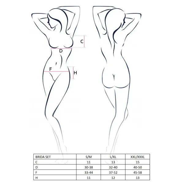 Schwarzes Set Brida von Passion | Fesselliebe.de
