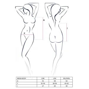 Schwarzer Body Brida von Passion