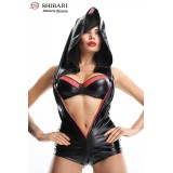 Schwarzer Kapuzenbody Hoshi von Demoniq Shibari Collection | Fesselliebe.de