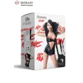 Schwarzer Kapuzenbody Hoshi von Demoniq Shibari Collection