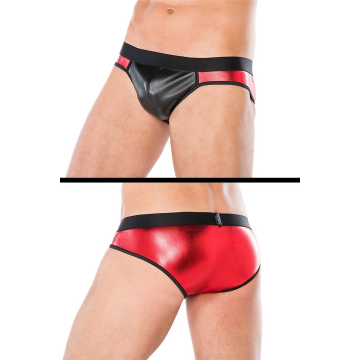 Rot/schwarzer Slip MC/9064 von Andalea | Fesselliebe.de
