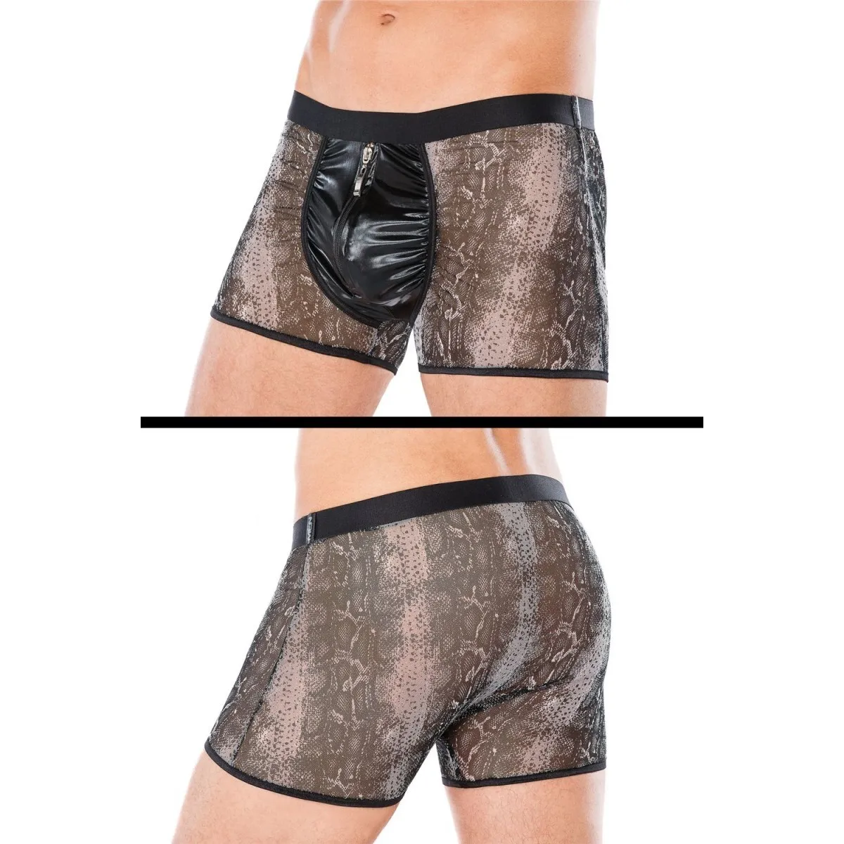 Grau/schwarze Boxershorts MC/9095 von Andalea | Fesselliebe.de