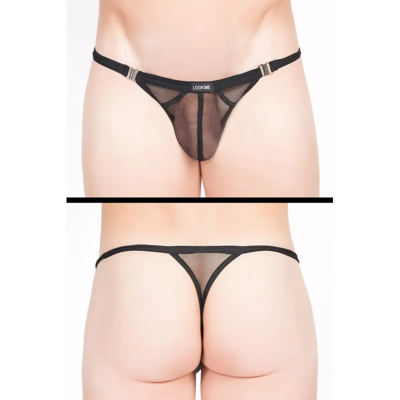 Schwarzer Stripper String Malibu 2 92-58 von Look Me | Fesselliebe.de