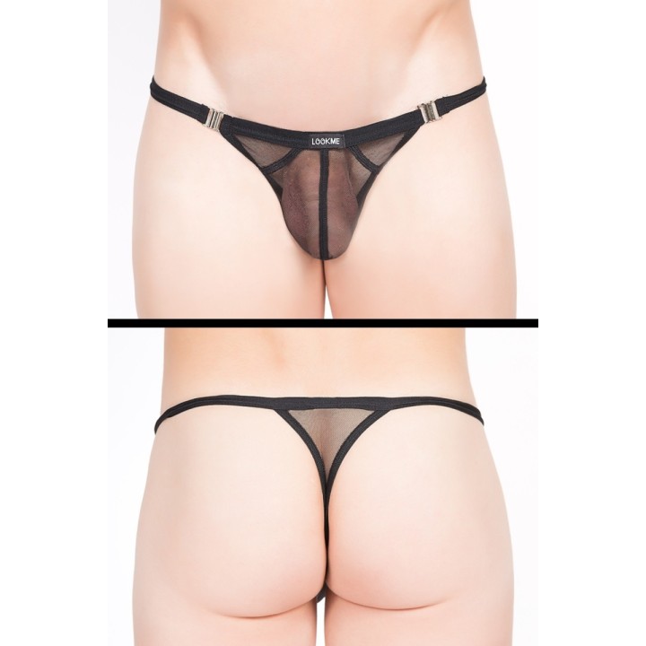 Schwarzer Stripper String Malibu 2 92-58 von Look Me | Fesselliebe.de