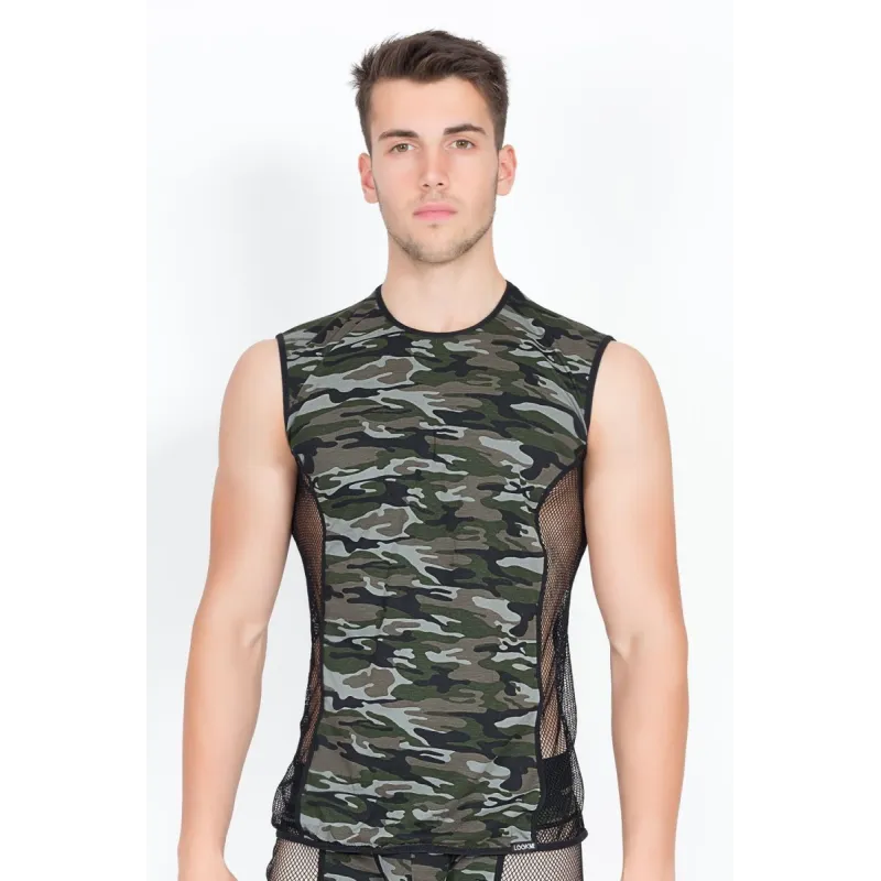 Camouflage V-Shirt Military 58-77 von Look Me | Fesselliebe.de