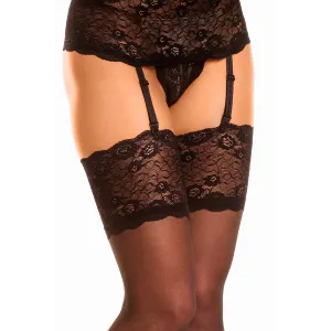 Schwarzer Shorty Strumpfhalter + Strümpfe Paris von Legg Story