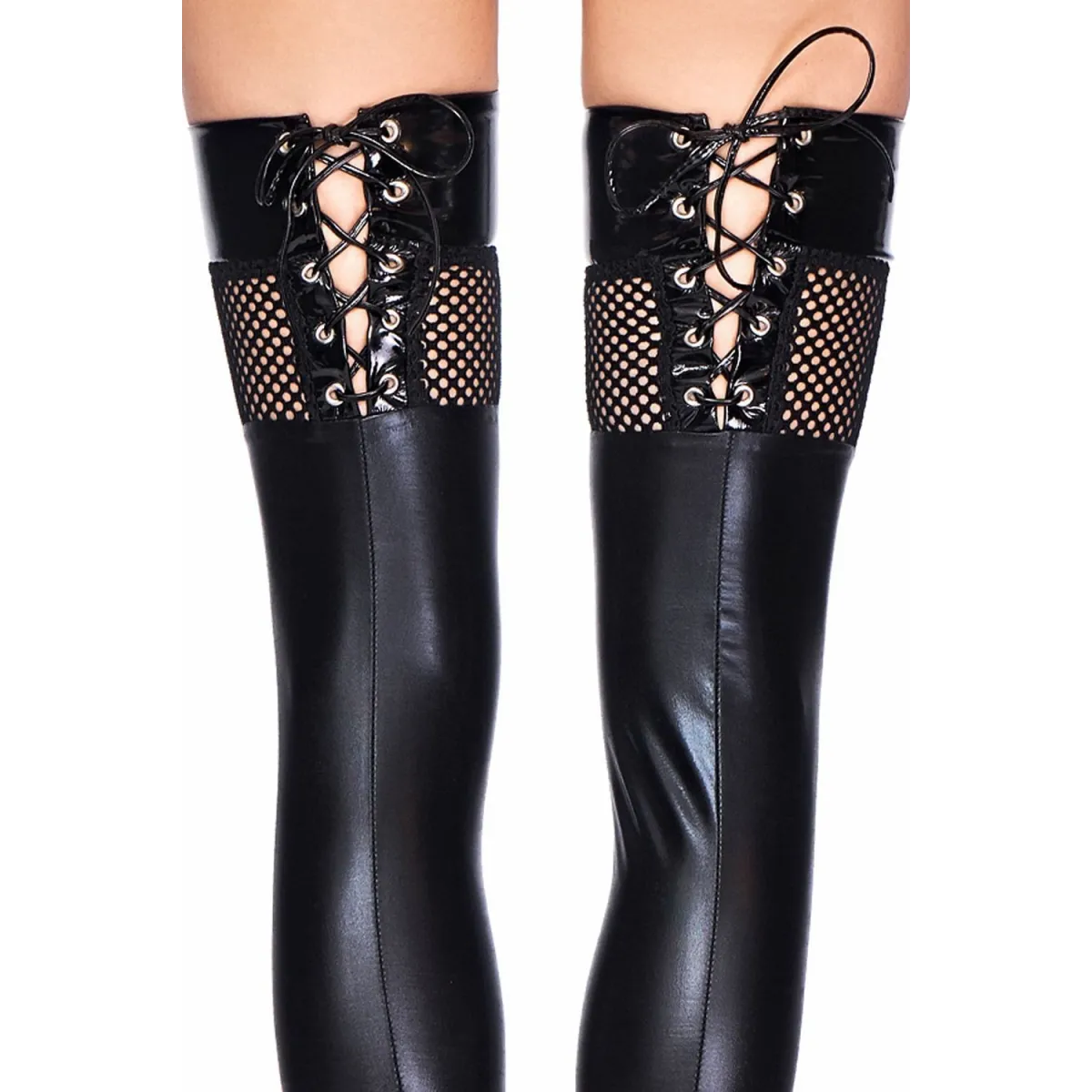 Schwarze Straps-Strümpfe Tobati von 7-Heaven | Fesselliebe.de