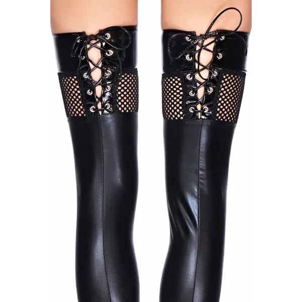 Schwarze Straps-Strümpfe Tobati von 7-Heaven | Fesselliebe.de