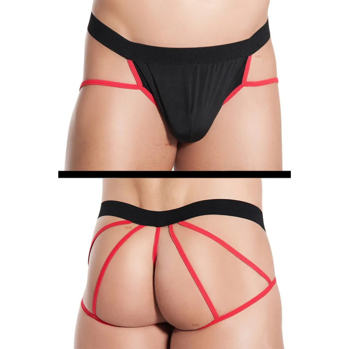 Schwarz/roter Slip Bastien von MeSeduce | Fesselliebe.de