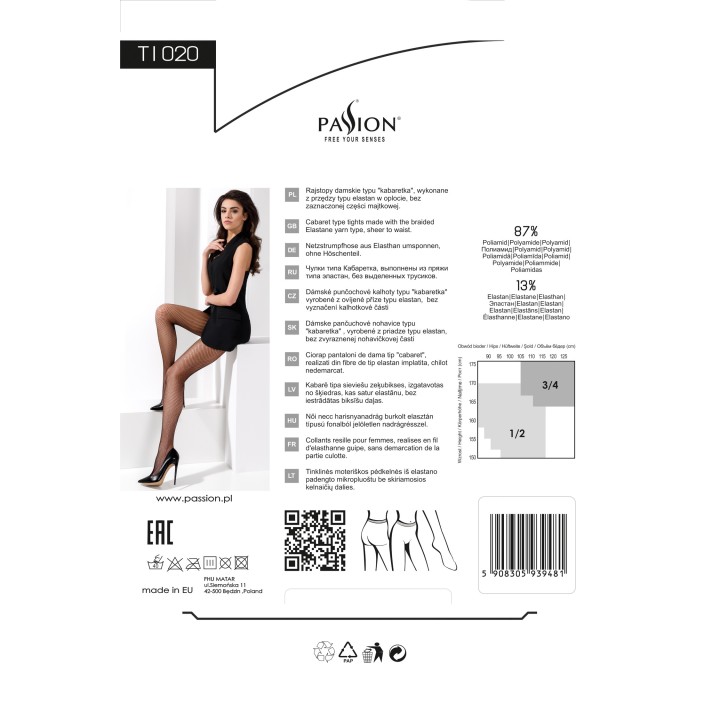 Netzstrumpfhose TI020 schwarz von Passion | Fesselliebe.de