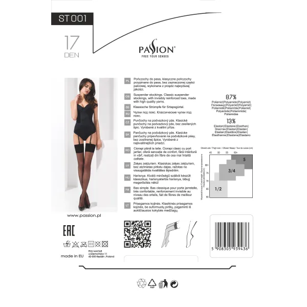 Strümpfe ST001 schwarz von Passion | Fesselliebe.de