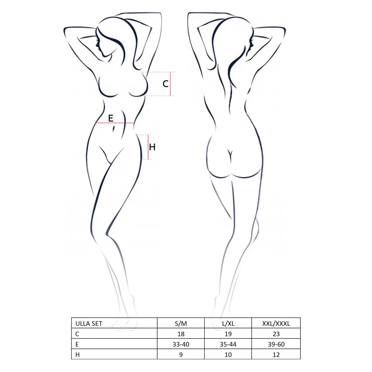 Schwarzes Ulla Set von Passion Erotic Line | Fesselliebe.de