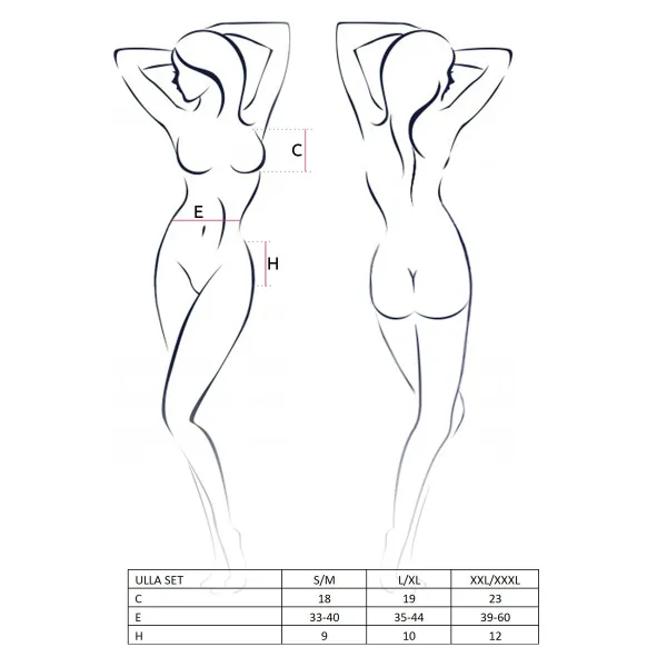 Schwarzes Ulla Set von Passion Erotic Line | Fesselliebe.de