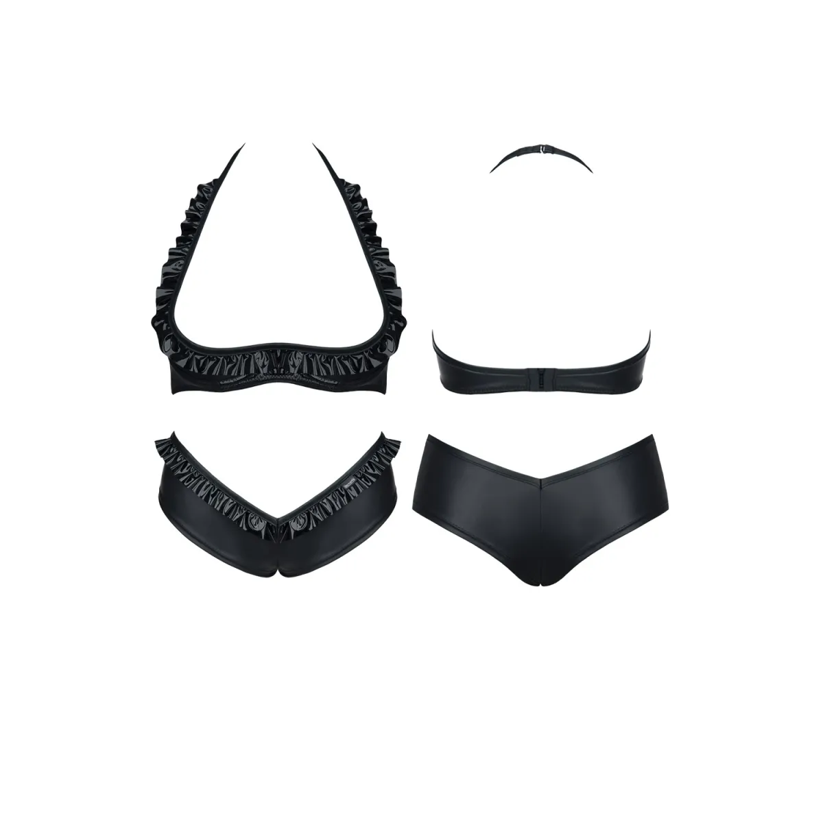 Schwarzes Set Lea von Demoniq Hard Candy Collection | Fesselliebe.de