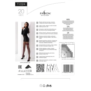 Strumpfhose mit Muster TI024 schwarz von Passion