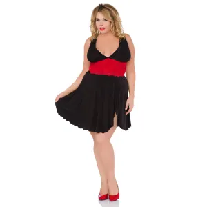 Schwarz/rotes Chemise Z/5036 von Andalea | Fesselliebe.de