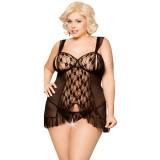 Schwarzes Chemise Bianca 1818 von Softline Plus Size | Fesselliebe.de