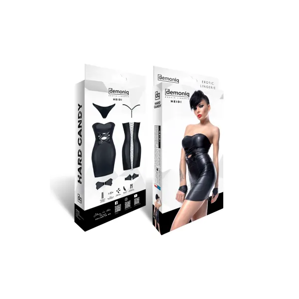 Schwarzes Minikleid Heidi von Demoniq Hard Candy Collection | Fesselliebe.de