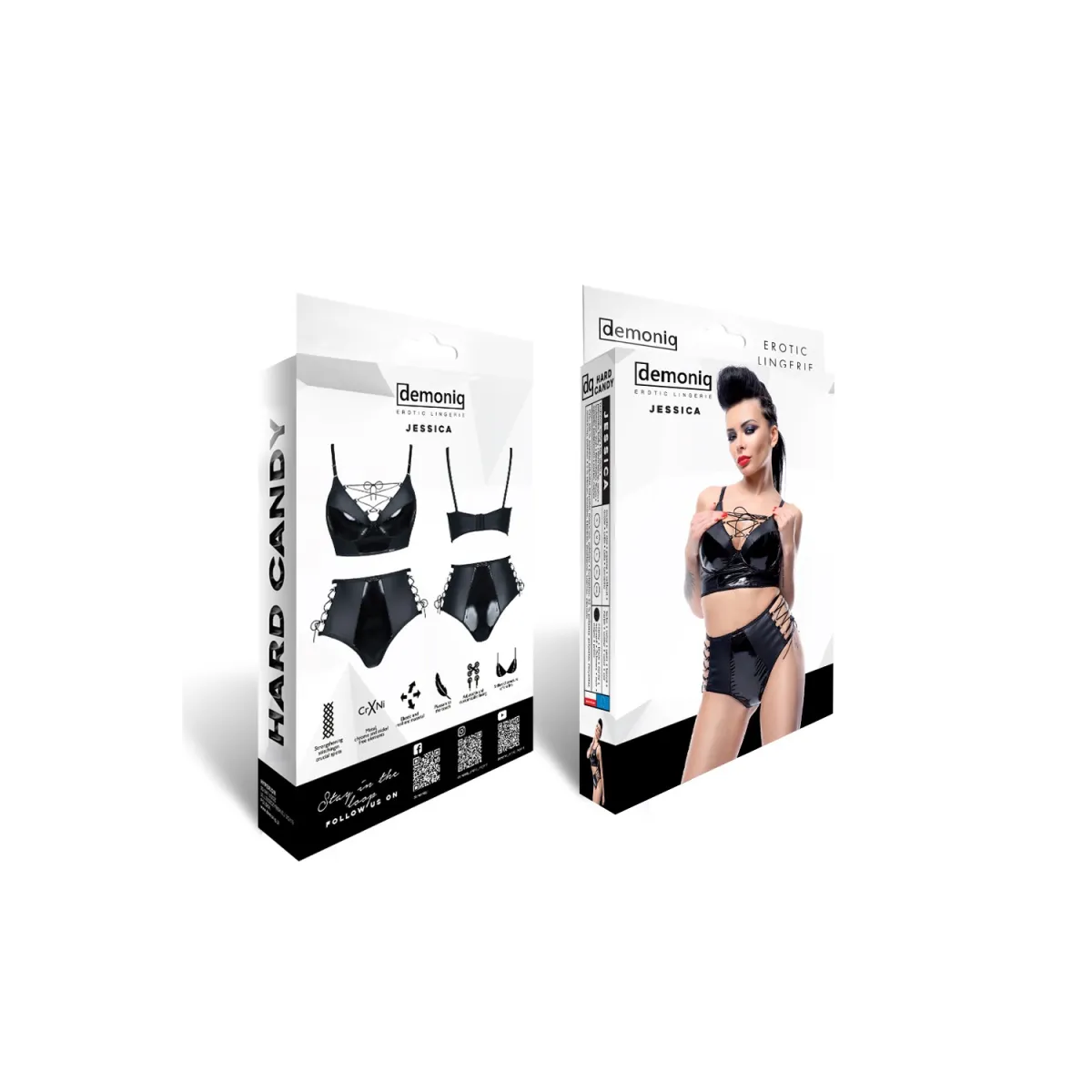 Schwarzes Set Jessica von Demoniq Hard Candy Collection | Fesselliebe.de