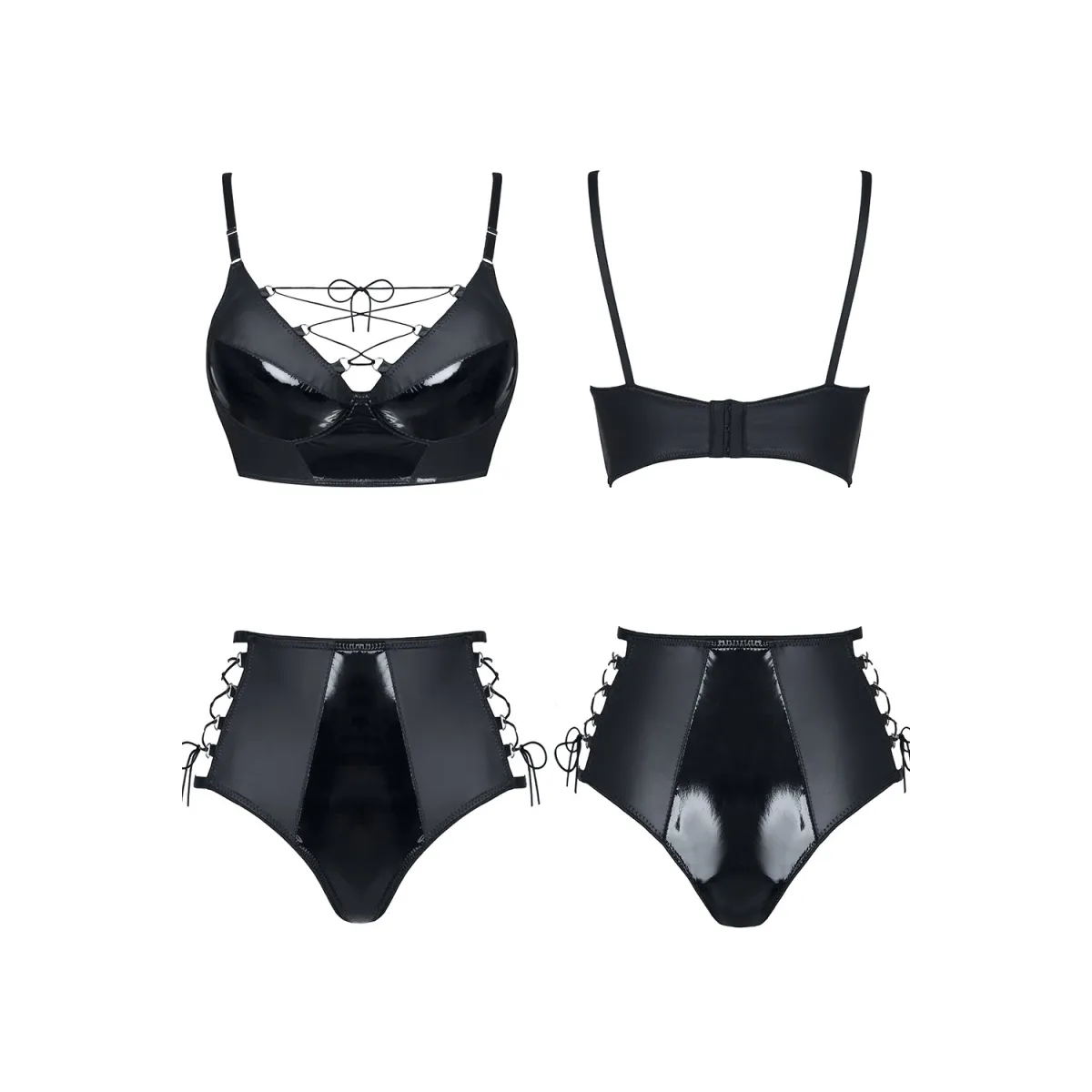 Schwarzes Set Jessica von Demoniq Hard Candy Collection | Fesselliebe.de