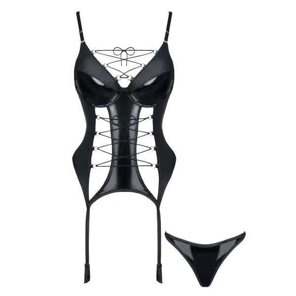 Schwarzes Gorset Ruth von Demoniq Hard Candy Collection | Fesselliebe.de