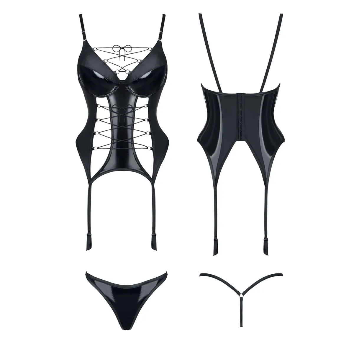 Schwarzes Gorset Ruth von Demoniq Hard Candy Collection | Fesselliebe.de