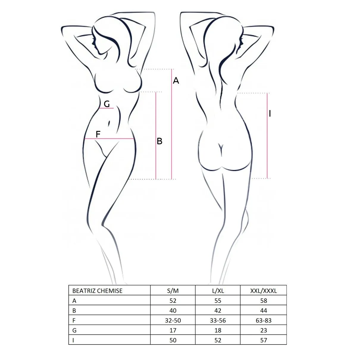 Schwarzes Beatriz Chemise von Passion Erotic Line | Fesselliebe.de