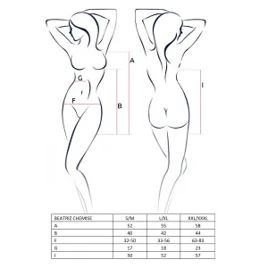 Schwarzes Beatriz Chemise von Passion Erotic Line