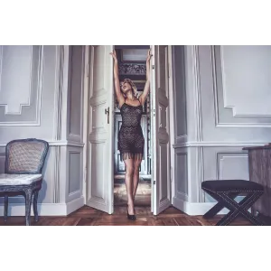 Schwarzes Chemise Physis von Anais Apparel Luxury Lingerie