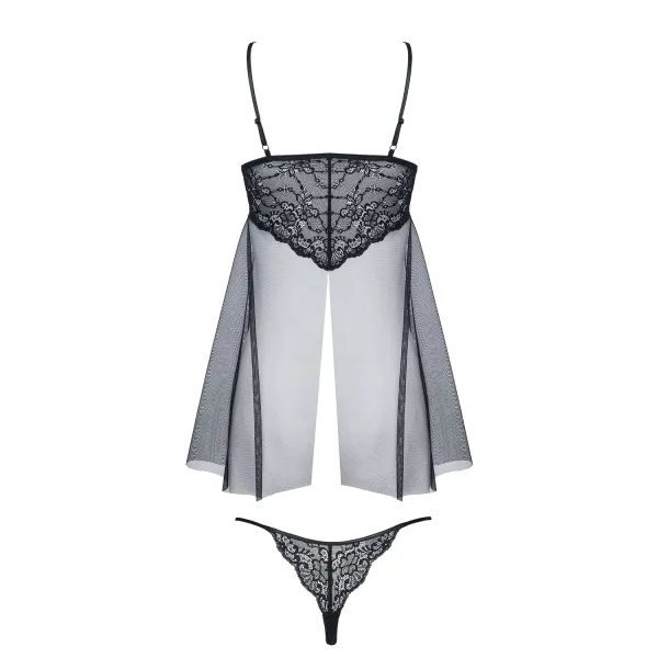 Schwarzes Babydoll Clotilde von Demoniq Look at Me Collection | Fesselliebe.de