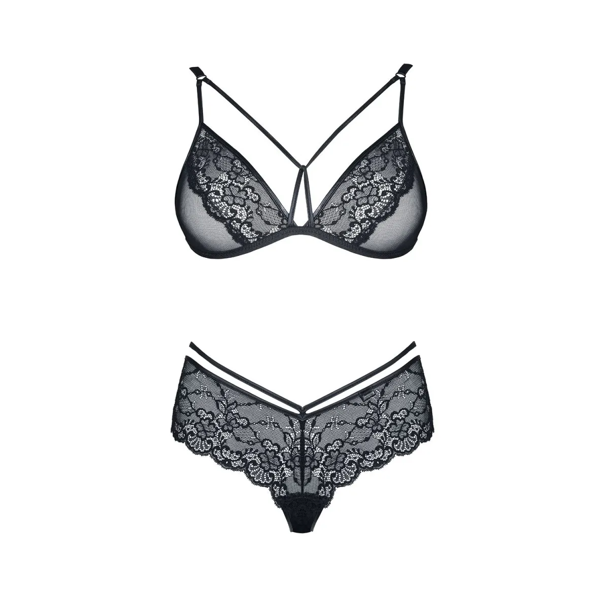 Schwarzes Set Grace von Demoniq Look at Me Collection | Fesselliebe.de
