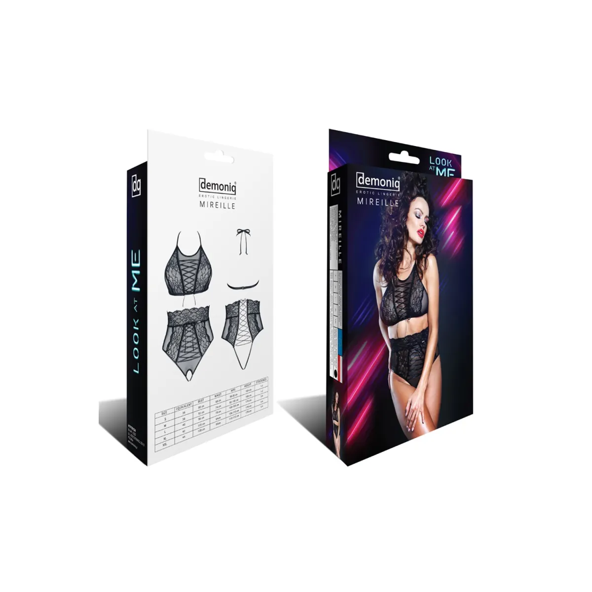 Schwarzes Set Mireille von Demoniq Look at Me Collection | Fesselliebe.de