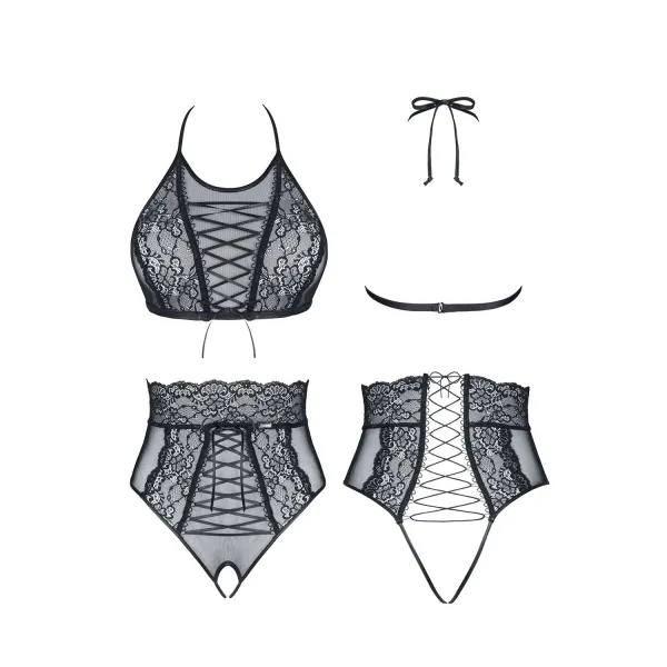 Schwarzes Set Mireille von Demoniq Look at Me Collection | Fesselliebe.de