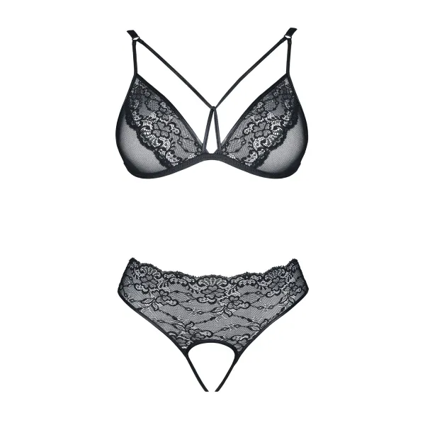 Schwarzes Set Pola von Demoniq Look at Me Collection | Fesselliebe.de