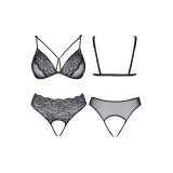 Schwarzes Set Pola von Demoniq Look at Me Collection | Fesselliebe.de