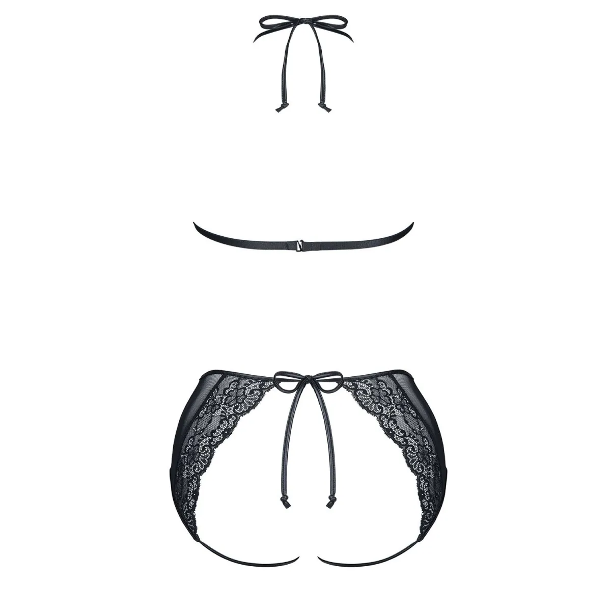 Schwarzes Set Yolande von Demoniq Look at Me Collection | Fesselliebe.de