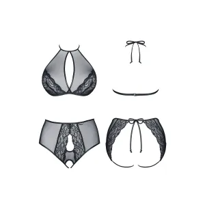 Schwarzes Set Yolande von Demoniq Look at Me Collection