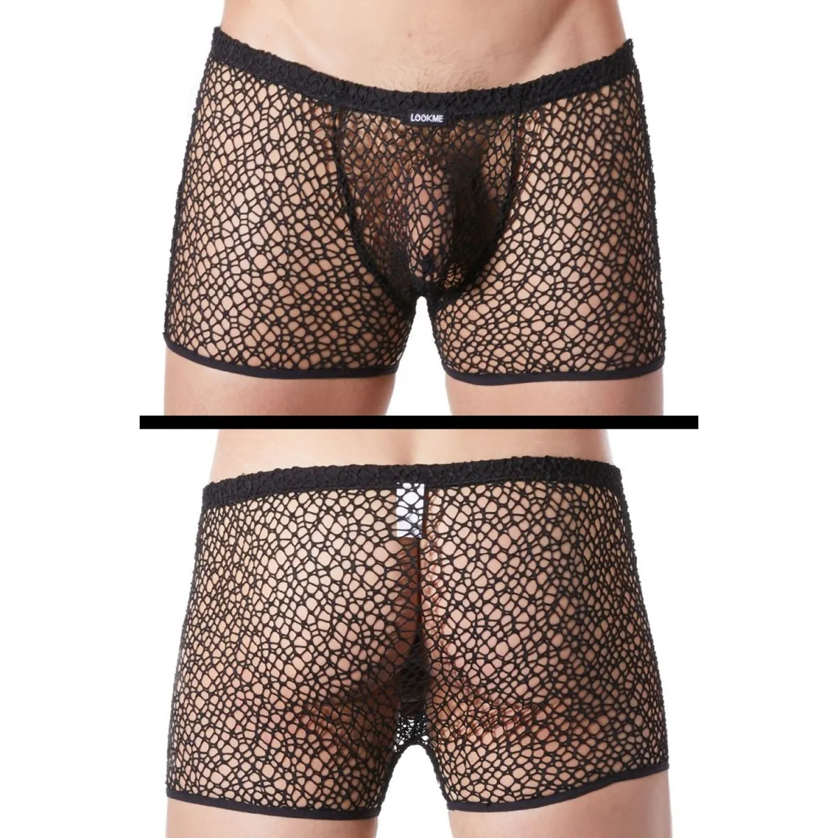 Schwarze Netz Boxer Short Fetish 810-67 von Look Me | Fesselliebe.de