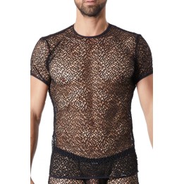 Schwarzes Netz T-Shirt Fetish 810-77 von Look Me | Fesselliebe.de