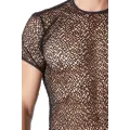 Schwarzes Netz T-Shirt Fetish 810-77 von Look Me