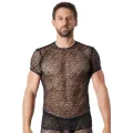 Schwarzes Netz T-Shirt Fetish 810-77 von Look Me