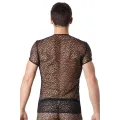 Schwarzes Netz T-Shirt Fetish 810-77 von Look Me