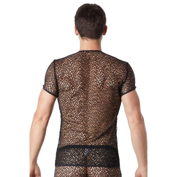 Schwarzes Netz T-Shirt Fetish 810-77 von Look Me | Fesselliebe.de