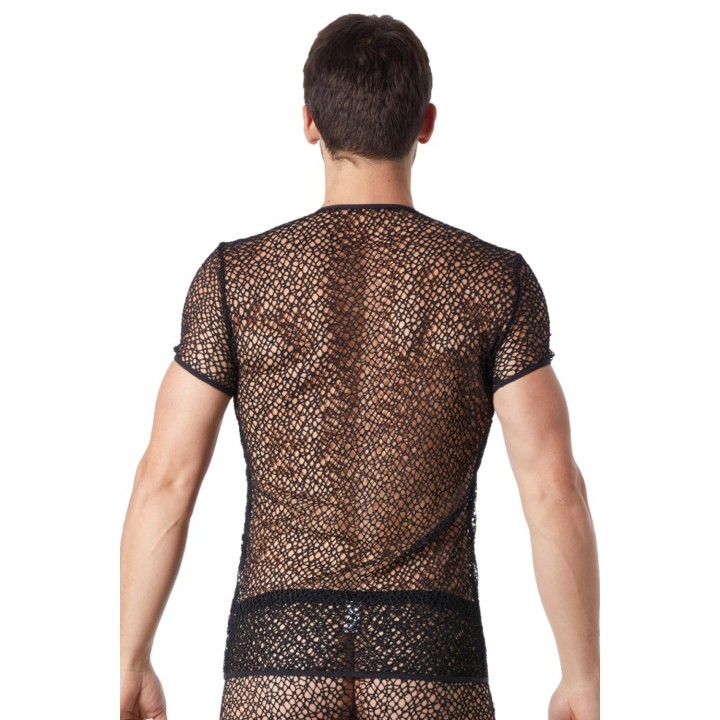 Schwarzes Netz T-Shirt Fetish 810-77 von Look Me | Fesselliebe.de