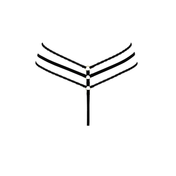 Schwarzer String ouvert Aretusa von Anais Apparel Luxury Lingerie | Fesselliebe.de