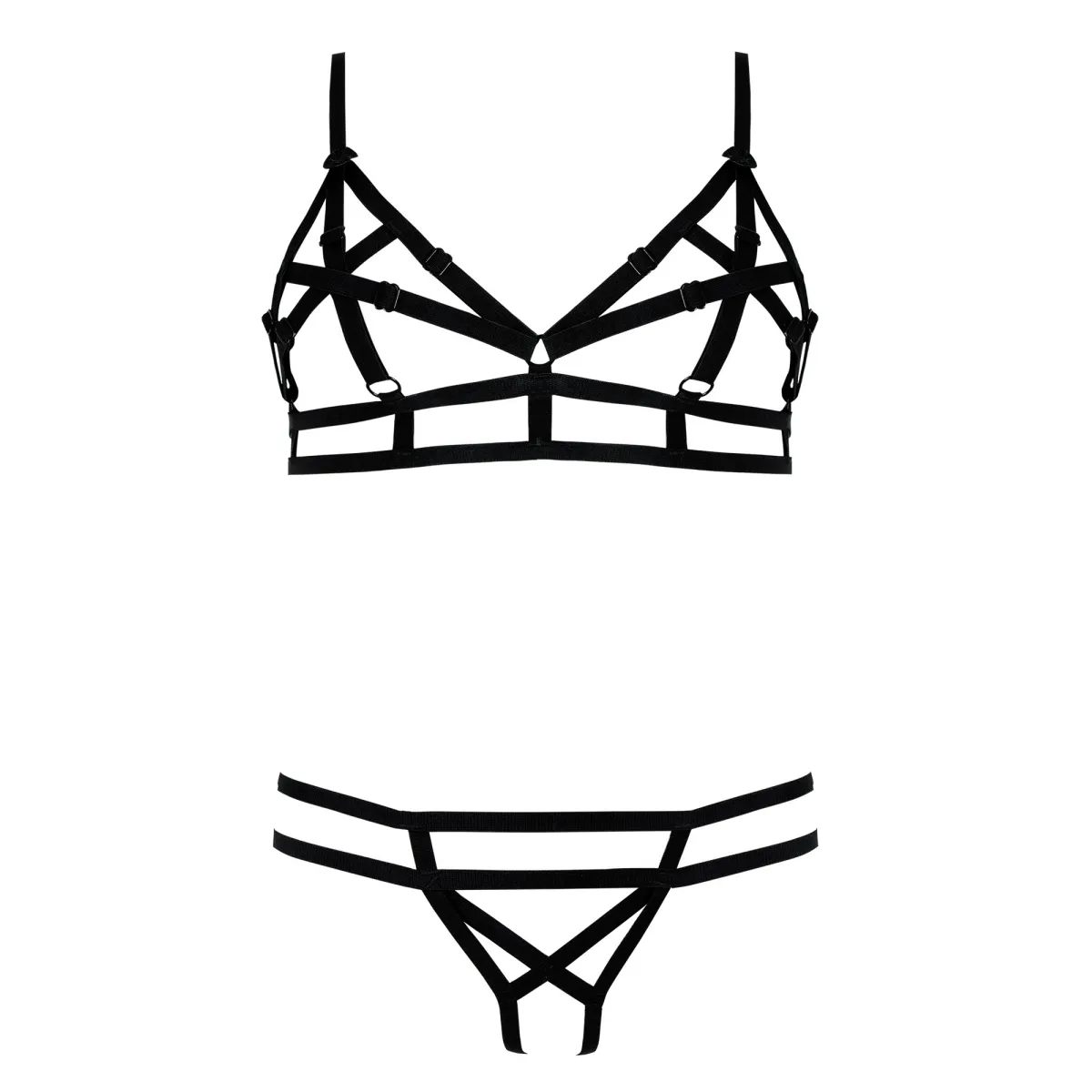 Schwarzes Set Echo von Anais Apparel Luxury Lingerie | Fesselliebe.de